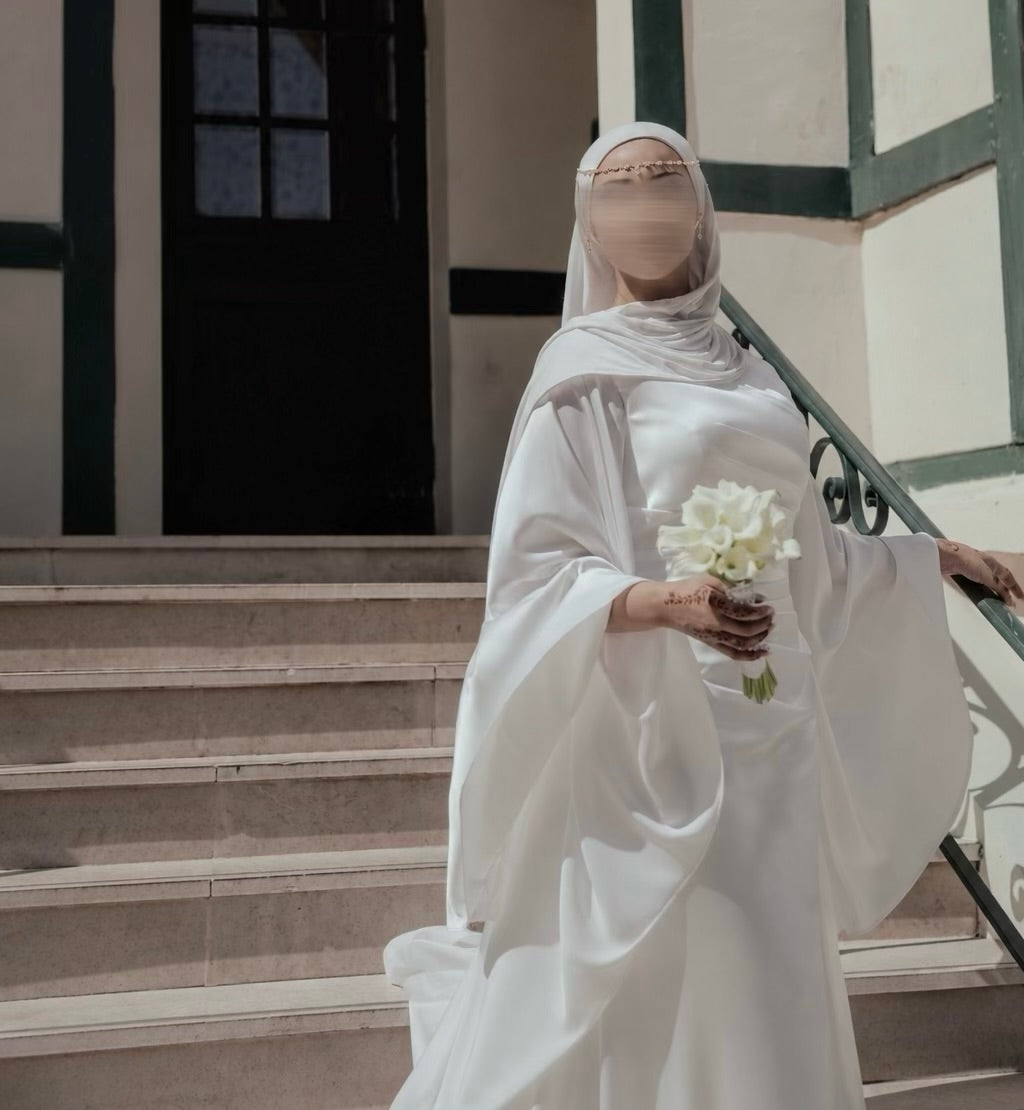 Détail de robe de mariée